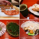 お料理 佐藤 - エビ調理中。