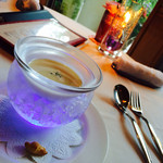 レストランローズガーデン - ディナーのスープ