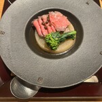 銀座ろくさん亭 - 甘い大根にしっかりお味をつけて！ローストビーフも上の山椒が良い味引き出してる