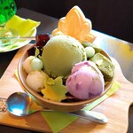 おいもカフェ 金糸雀 - おいも鎌倉抹茶パフェ　870円　通年