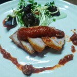 味の蔵どんつく - 煮豚トマトソース