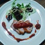 味の蔵どんつく - 煮豚トマトソース