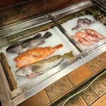 番屋ながさわ - 魚の冷蔵庫　帰る時には全て無くなってました！売れたんですねー