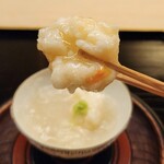 287782577 - 『淡路の伊勢海老、蕪餡掛け、山葵』