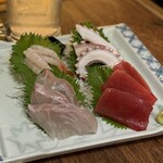 炙金 - ■刺身四点盛り
