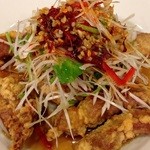 中華ダイニング燈や - 2014/07・豚肉の唐揚げ 台湾風特製ソース