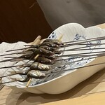 銀座 しのはら - 鮎焼かれる前