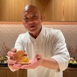 銀座 しのはら - 今日は篠原さんが最中ボーイを