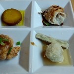 三国志 - お得な担々麺セットの前菜４種