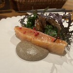 ワイン蔵バンカン - 北海道産　船上〆サクラマスの厚切りマリネ