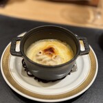 銀座 大石 - 真鱈の白子 トマトソース ベシャメルソース チーズ