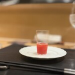 銀座 大石 - 西瓜 ライムシャーベット　お口直し