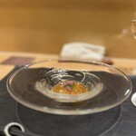 銀座 大石 - 雲丹・カリフラワークリーム・ゼリー乗せ