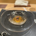 銀座 大石 - 雲丹・カリフラワークリーム・ゼリー乗せ