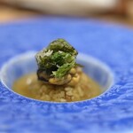 銀座 大石 - ムール貝・ご飯・スープをかけて