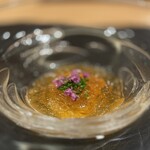 銀座 大石 - 雲丹・カリフラワークリーム・ゼリー乗せ