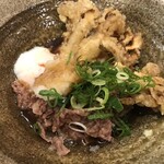 踊るうどん 梅田店 - 肉舞茸温玉ぶっかけ♬