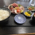 越後屋 - 刺身定食上フルセット