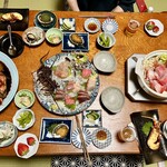 金目鯛と漁師料理の宿くろえむ荘 - 豪華な夕食