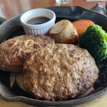 アンジュ 梶ヶ谷店 - ランチセット　山形牛ハンバーグ 120g ダブル　（2025年2月28日撮影）