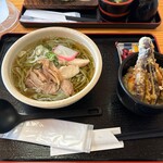 レストラン 川かぜ - ★真麻うどん天どんセット（冷・850円税込）大盛（100円税込）★