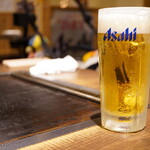 月島もんじゃ がってん - ◉生ビール