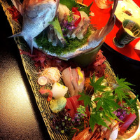 とうふ屋うかい 鷺沼店 - お祝い膳のお刺身盛に感激