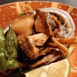 寿し処ふしみ - 蝦夷アワビのサイコロステーキ