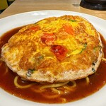 あんかけスパゲティ ユウゼン - オニオン、コーン、トマト、ピーマン入り玉子焼