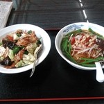 中華料理 金勝 - ラーメンセット（税別700円）台湾ラーメン＆回鍋飯