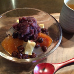 カフェ にぼし - 塩エンドウも寒天もおいしい！あんみつ