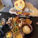 僧伽小野 一秀庵 - お肉とお刺身が両方付いたお子様ランチ