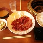 Yakiniku Yamato - 牛焼肉定食(Ｗ)