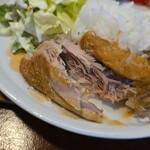 キッチン ブルー グローブ - 外側を解します