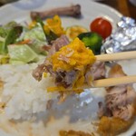 キッチン ブルー グローブ - 再びポテサラ添えて