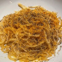 ユニオン スクエア トウキョウ - 黒胡椒とチーズのペペロンチーノ　今回に関しては、ちょいと胡椒が強すぎかも。茹で方は完璧です。