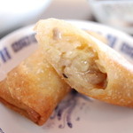 中国料理 竜苑 - セット春巻き20140706