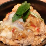 京町堀 なかむら - カツ玉丼　アップ