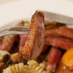 レストラン コーイン - 北海道産牛ロースとフランス産仔鴨のロースト、肉のジュ　(2014,7)