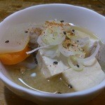 河長 - お通し　モツ煮込み　