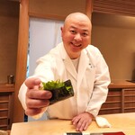 鮨 あらい - 満面の笑み