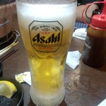 福山駅前酒場　情熱ホルモン - 生ビール(2014.07.05)