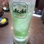 福山駅前酒場　情熱ホルモン - 青りんごサワー(2014.07.05)