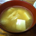 るーちぇ - 味噌汁には、ジャンボな豆腐がタップリ！！