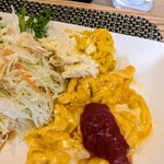 nature cafe - 平飼い有精卵を使ったスクランブルエッグ、味が濃くて美味しい♪
