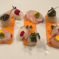 レストラン ザ・カステリアンルーム - オマール海老のカルパッチョとオシェトラキャヴィア