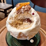 京かき氷 つみき - 中からチョコパンナコッタ