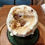 京かき氷 つみき - チョコパンナコッタのかたまりがふたつも出てきた！