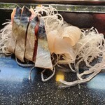 えび寿し - 刺身 〆さば ひらめ