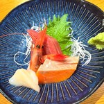 北の幸 海道 - お造り「本鮪・サーモン・帆立・甘海老」